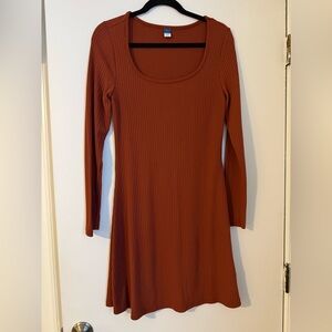 Old Navy Terracotta Long Sleeve Dress